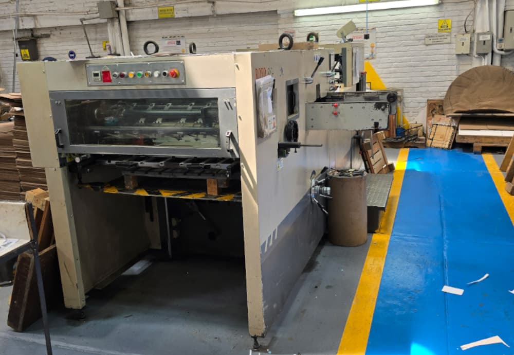 Die cutting process in production line