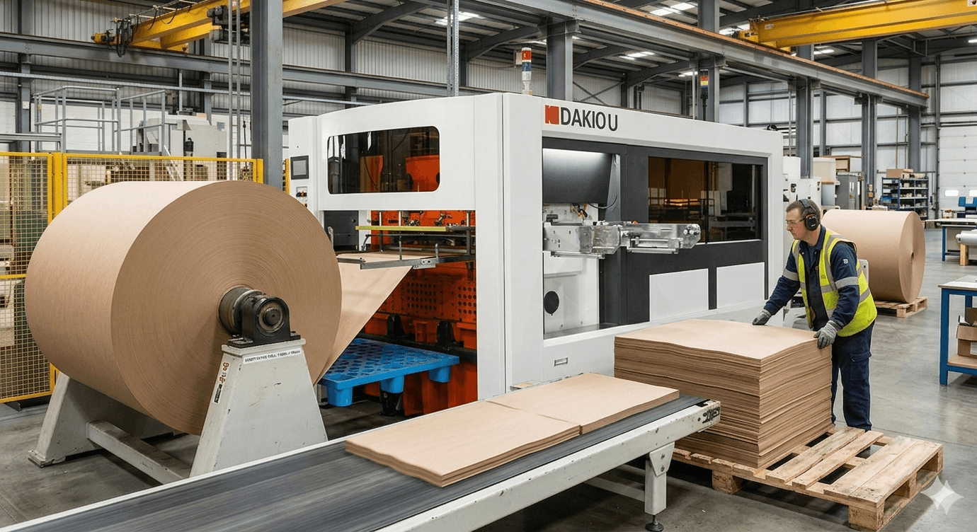 Roll stock converting line